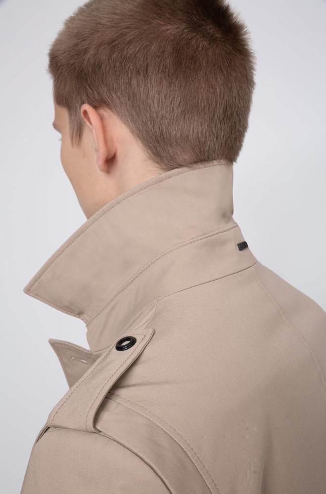 Hugo Boss Slim-fit trench coat Beige | Jy5yptr6