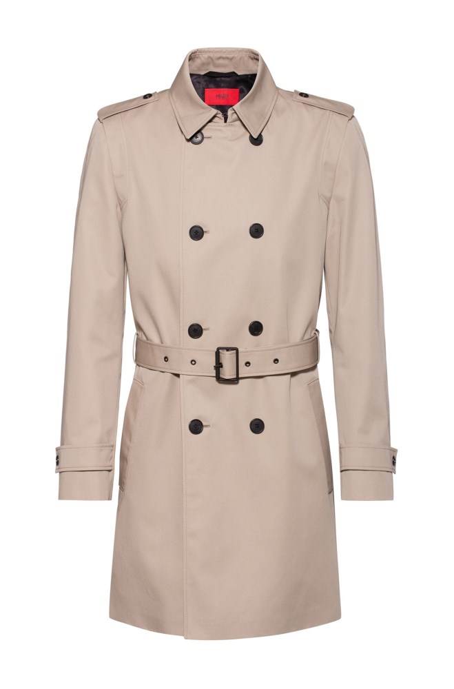 Hugo Boss Slim-fit trench coat Beige | Jy5yptr6