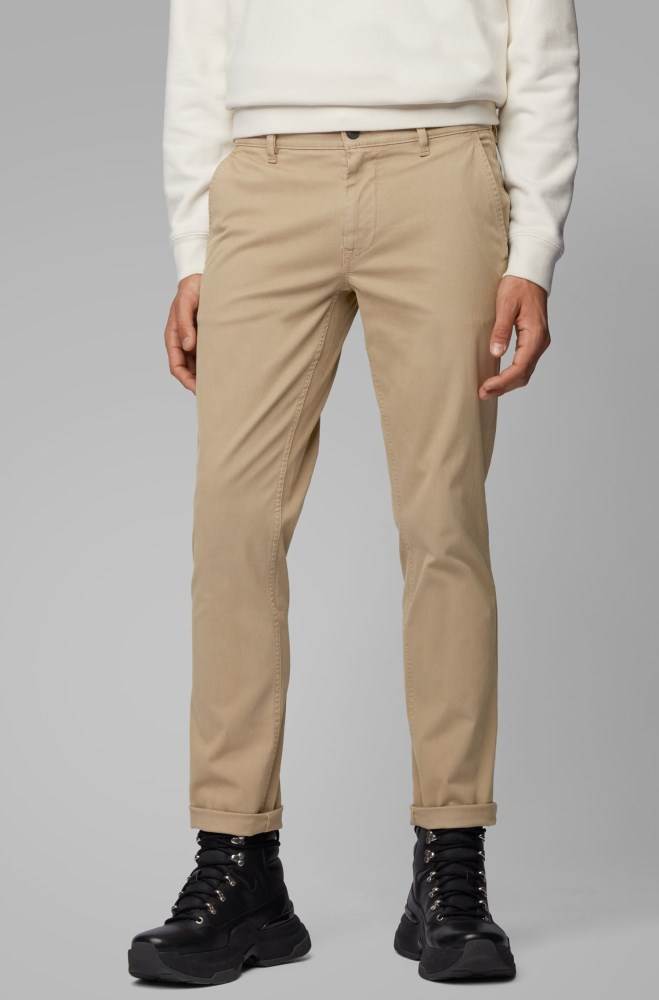 Hugo Boss Slim-fit trousers Beige | 3bj3GVg0