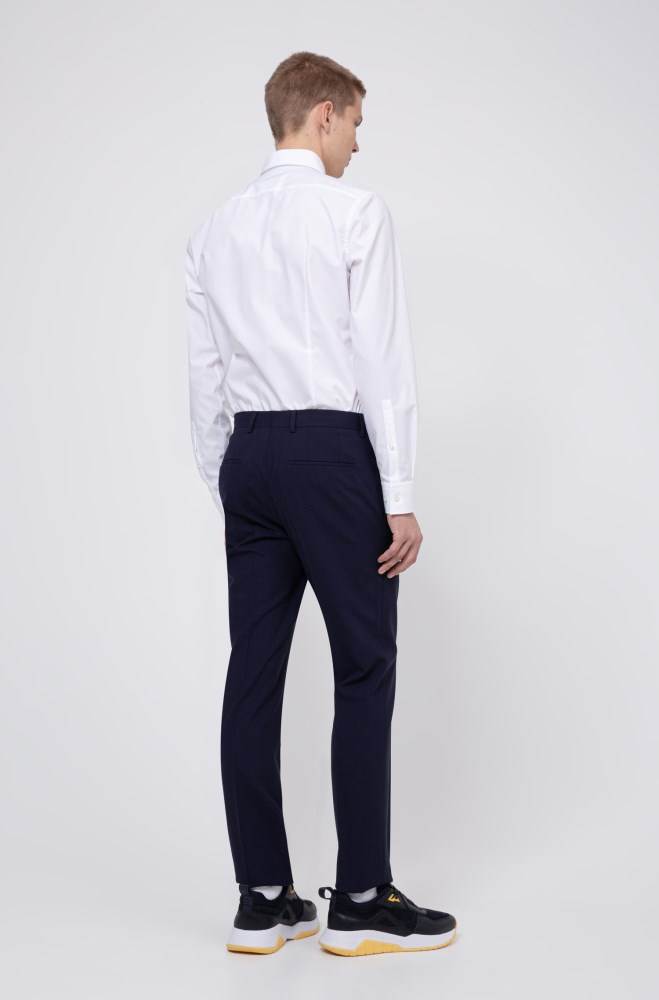 Hugo Boss Slim-fit trousers Blå | 3NQuXBg2