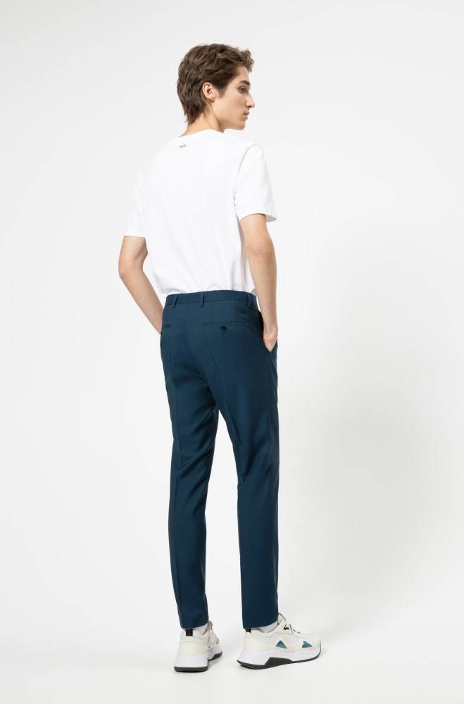 Hugo Boss Slim-fit trousers Blå | LuQzmXVf