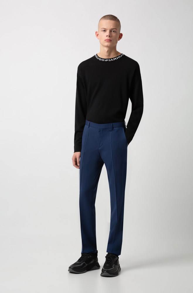 Hugo Boss Slim-fit trousers Blå | pnzK9eM5