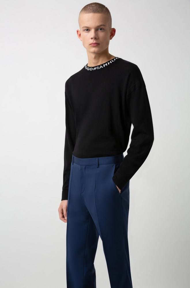 Hugo Boss Slim-fit trousers Blå | pnzK9eM5