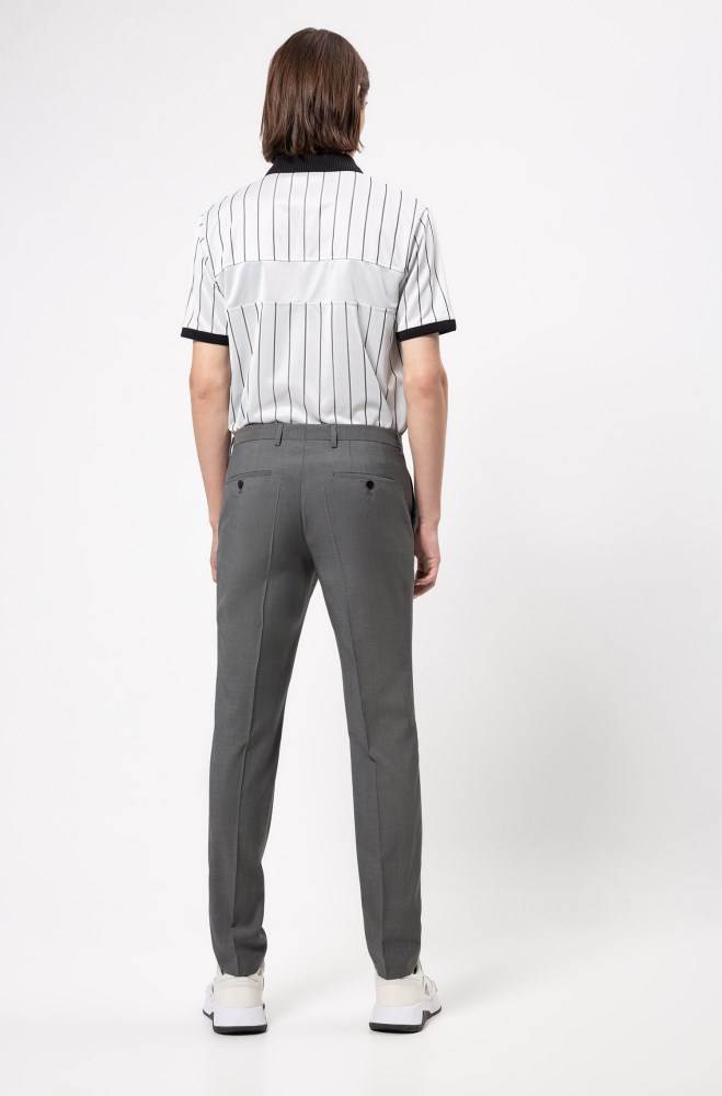 Hugo Boss Slim-fit trousers Grå | 2tOmzT9F