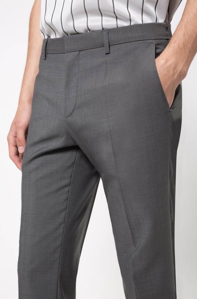 Hugo Boss Slim-fit trousers Grå | 2tOmzT9F