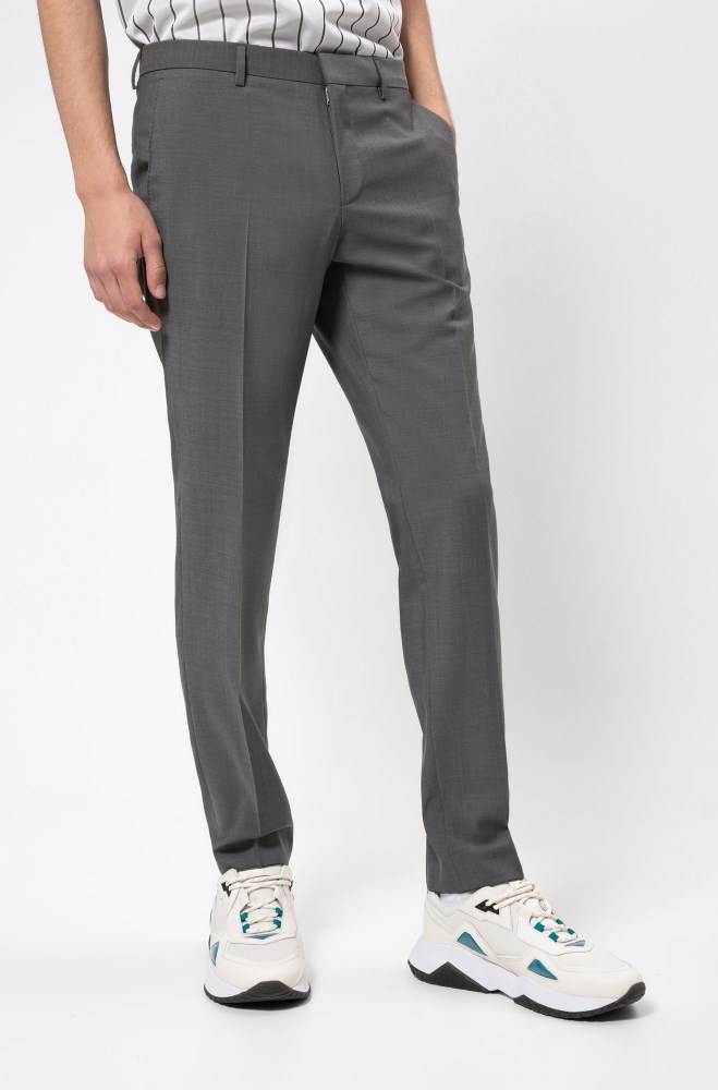 Hugo Boss Slim-fit trousers Grå | 2tOmzT9F