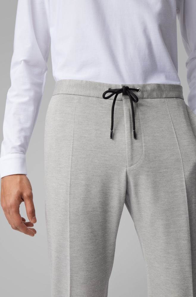 Hugo Boss Slim-fit trousers Grå | EuhU8sEx