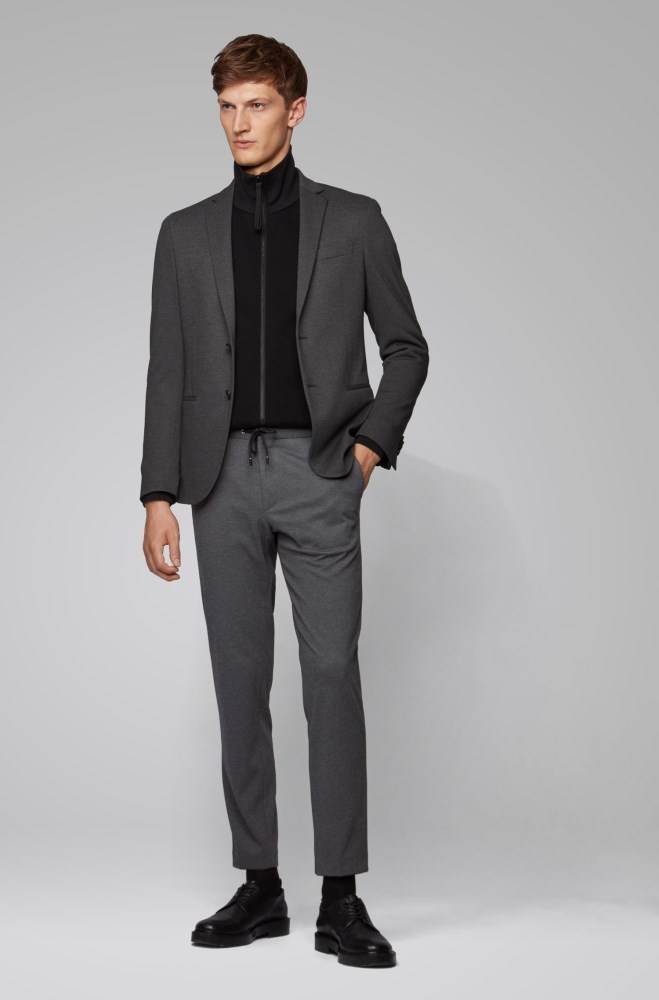 Hugo Boss Slim-fit trousers Grå | Fgv2OSOH