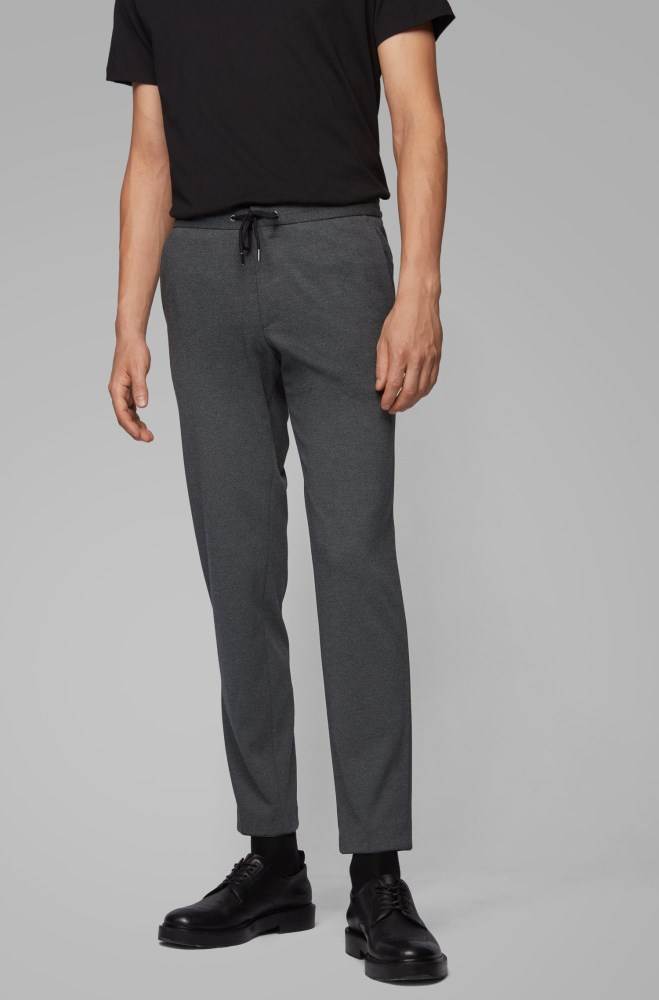 Hugo Boss Slim-fit trousers Grå | Fgv2OSOH