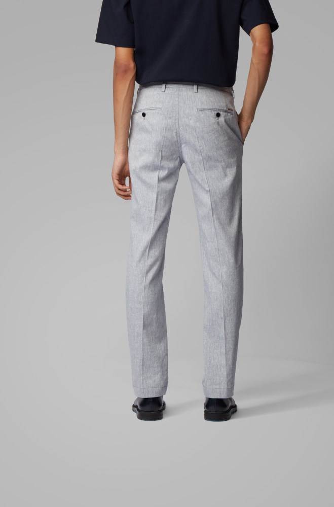 Hugo Boss Slim-fit trousers Grå | i4CR0kl5