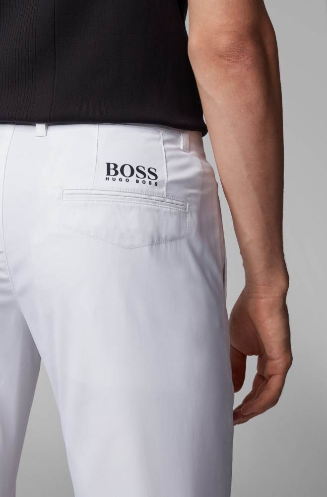 Hugo Boss Slim-fit trousers Hvite | IABGgydg