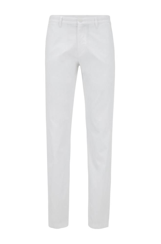 Hugo Boss Slim-fit trousers Hvite | IABGgydg