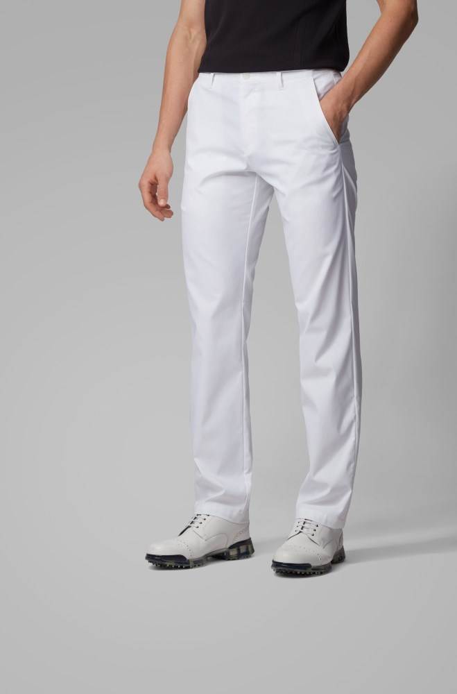 Hugo Boss Slim-fit trousers Hvite | IABGgydg