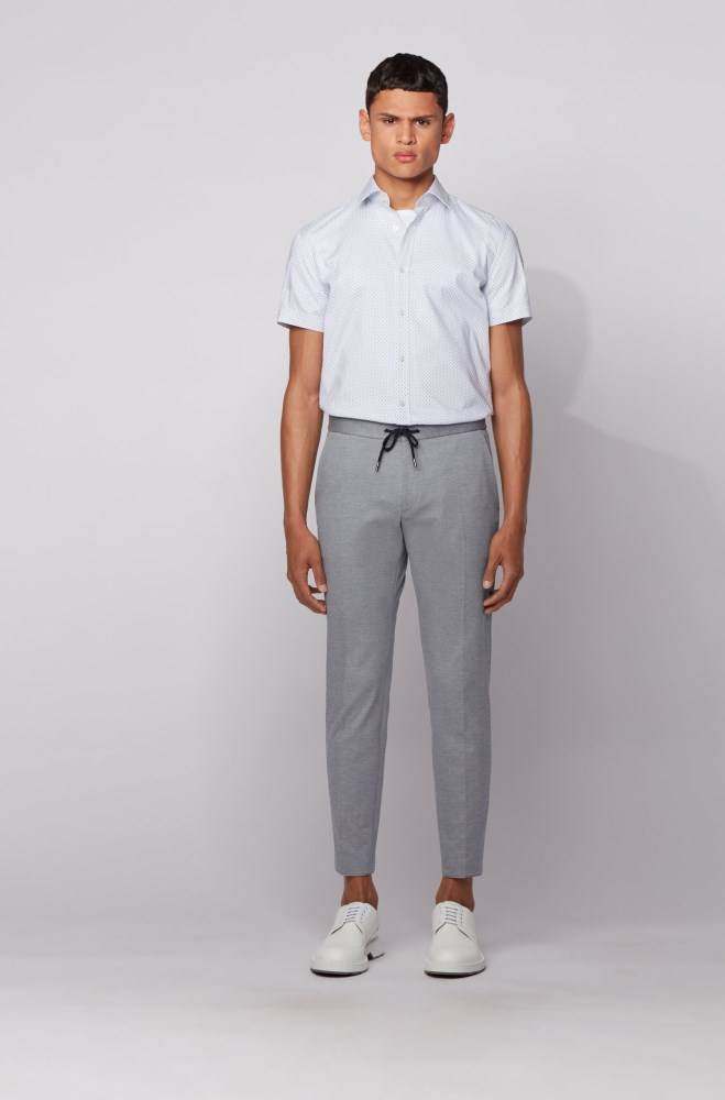 Hugo Boss Slim-fit trousers Lyse Blå | k5Ggg8ua