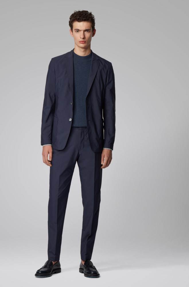 Hugo Boss Slim-fit trousers Mørke Blå | 5v1lj03P