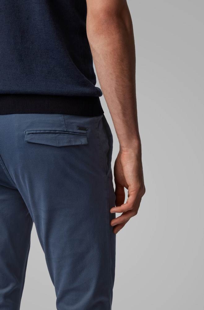 Hugo Boss Slim-fit trousers Mørke Blå | 8PaZTwkK