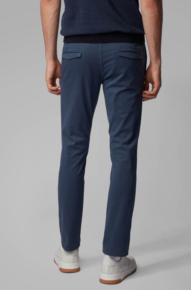 Hugo Boss Slim-fit trousers Mørke Blå | 8PaZTwkK