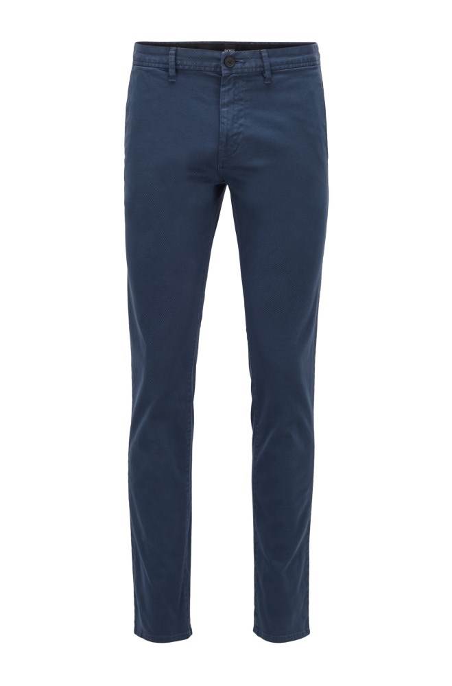 Hugo Boss Slim-fit trousers Mørke Blå | 8PaZTwkK