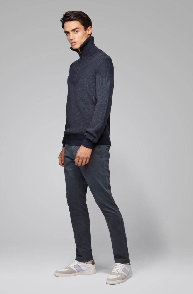 Hugo Boss Slim-fit trousers Mørke Blå | AxrGdv1f