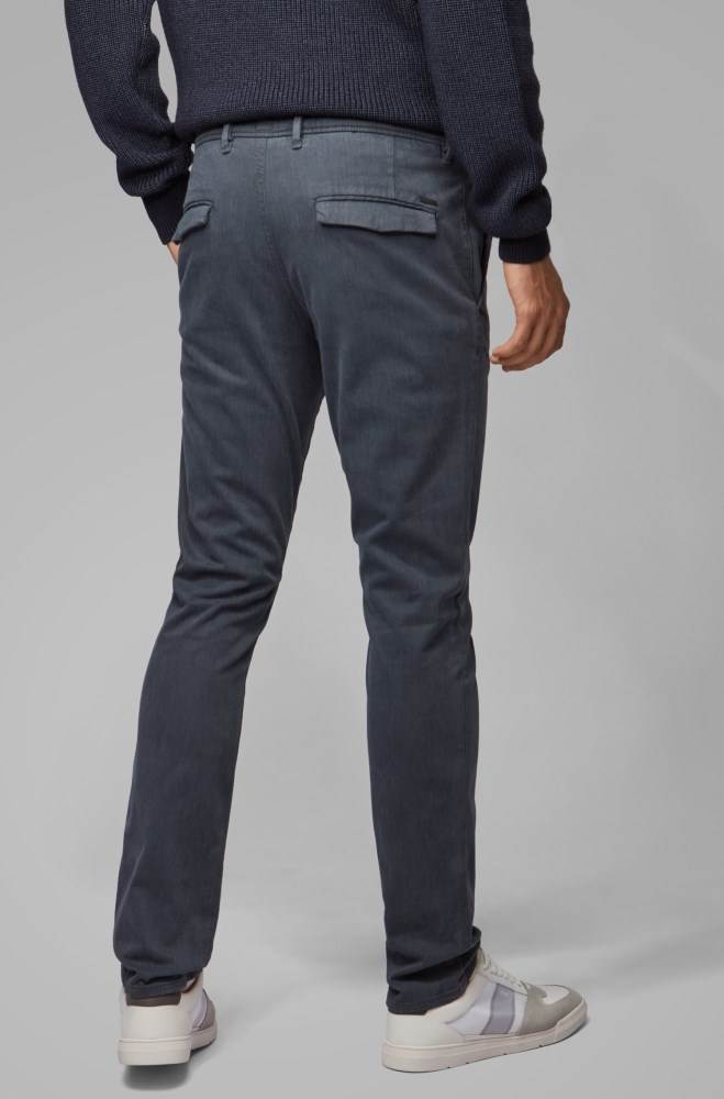 Hugo Boss Slim-fit trousers Mørke Blå | AxrGdv1f