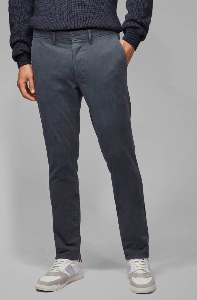 Hugo Boss Slim-fit trousers Mørke Blå | AxrGdv1f