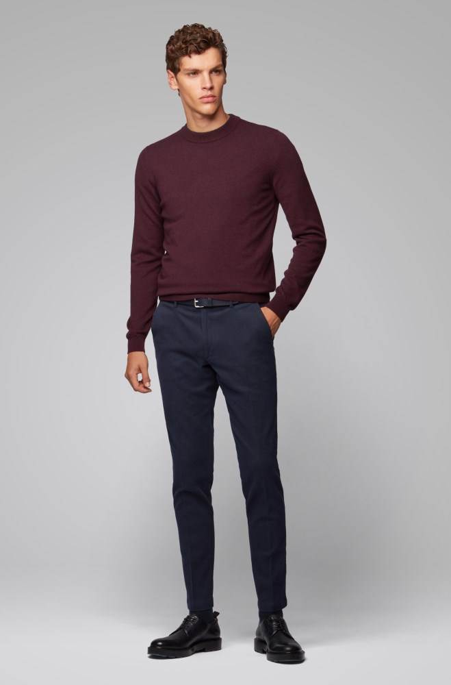 Hugo Boss Slim-fit trousers Mørke Blå | BcLK0xfB