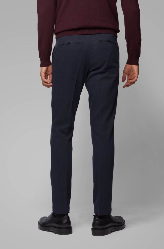 Hugo Boss Slim-fit trousers Mørke Blå | BcLK0xfB