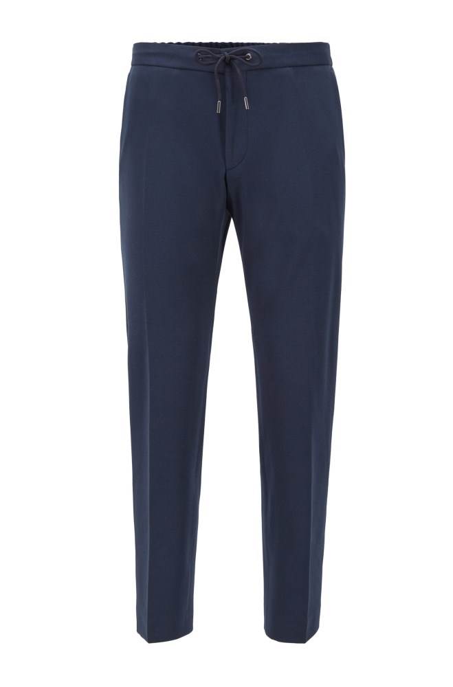 Hugo Boss Slim-fit trousers Mørke Blå | HU53CBWI