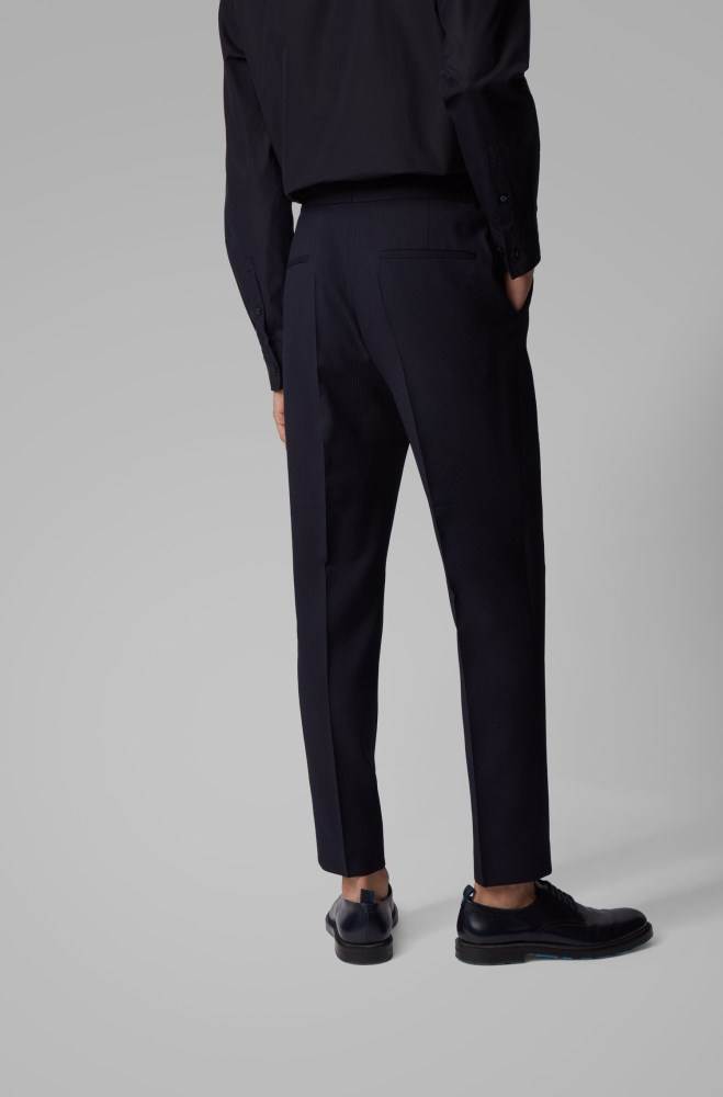 Hugo Boss Slim-fit trousers Mørke Blå | NMLOvHNq