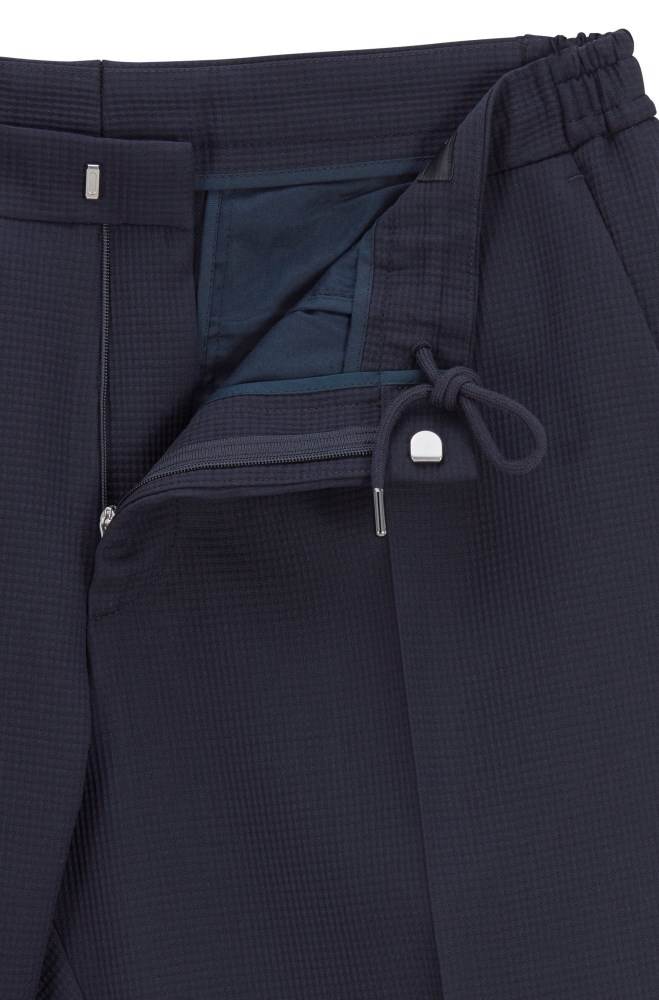 Hugo Boss Slim-fit trousers Mørke Blå | NMLOvHNq