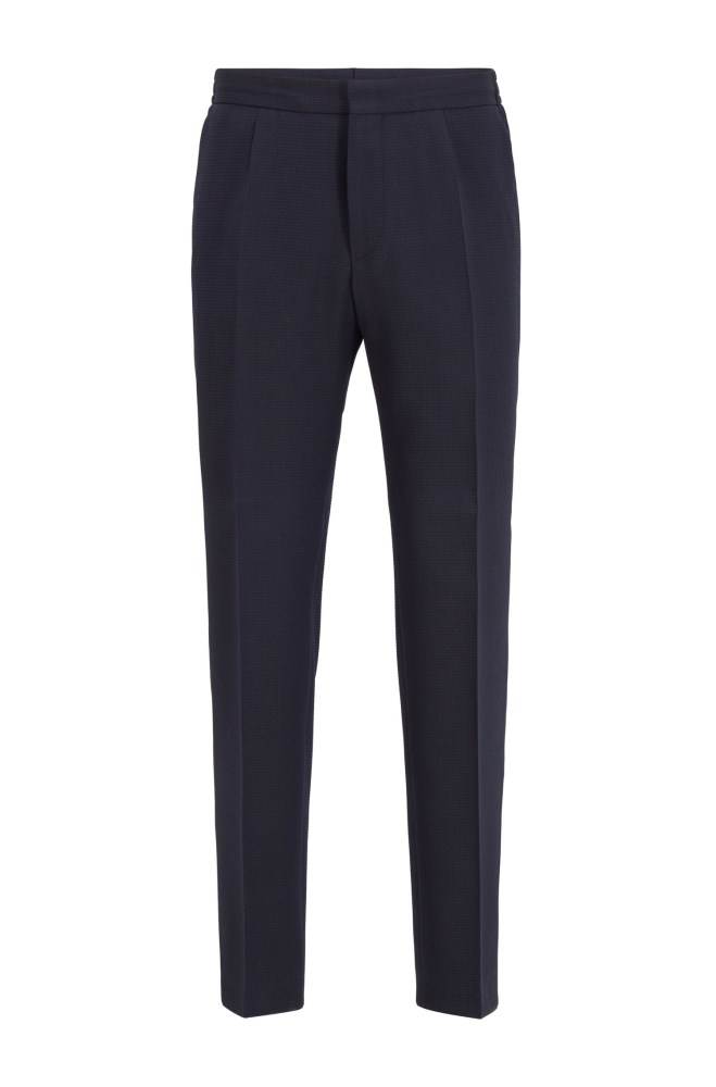 Hugo Boss Slim-fit trousers Mørke Blå | NMLOvHNq