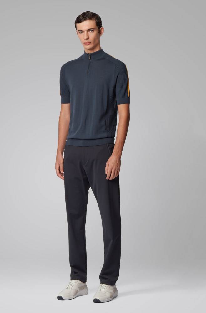 Hugo Boss Slim-fit trousers Mørke Blå | QZgqVmZc