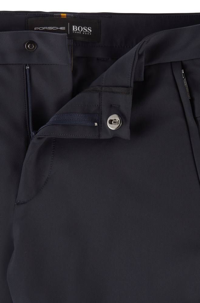 Hugo Boss Slim-fit trousers Mørke Blå | QZgqVmZc