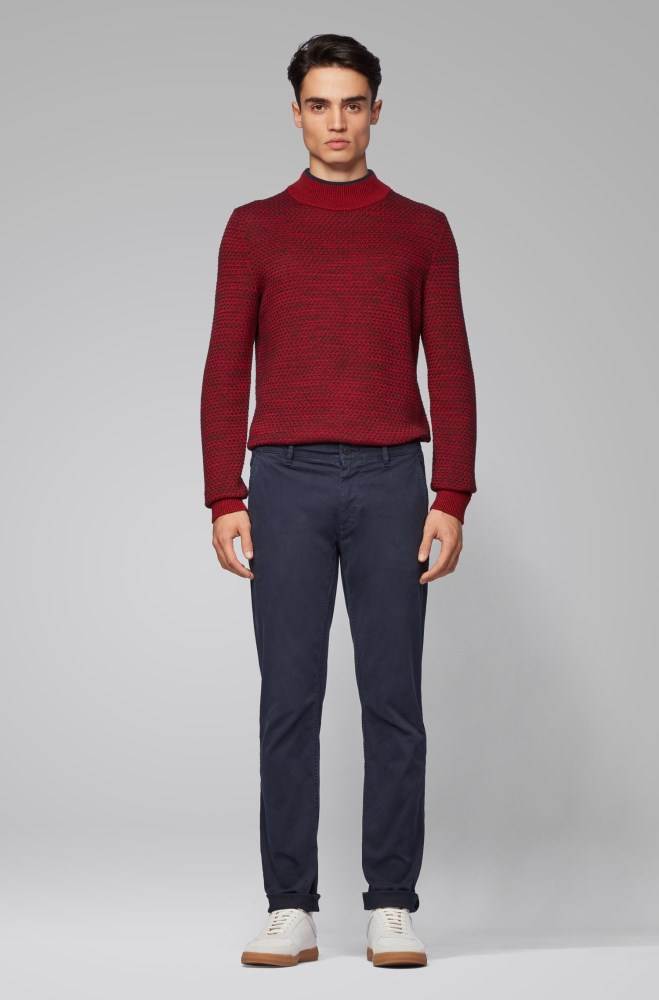 Hugo Boss Slim-fit trousers Mørke Blå | WLb6U6t5