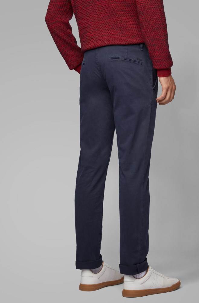 Hugo Boss Slim-fit trousers Mørke Blå | WLb6U6t5