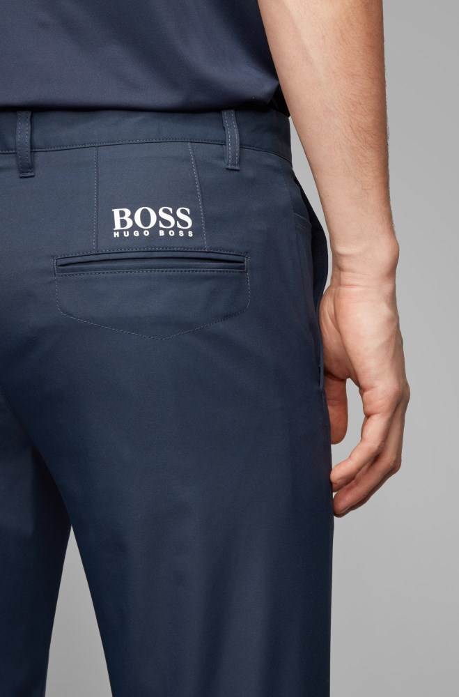 Hugo Boss Slim-fit trousers Mørke Blå | ZQoSuw33