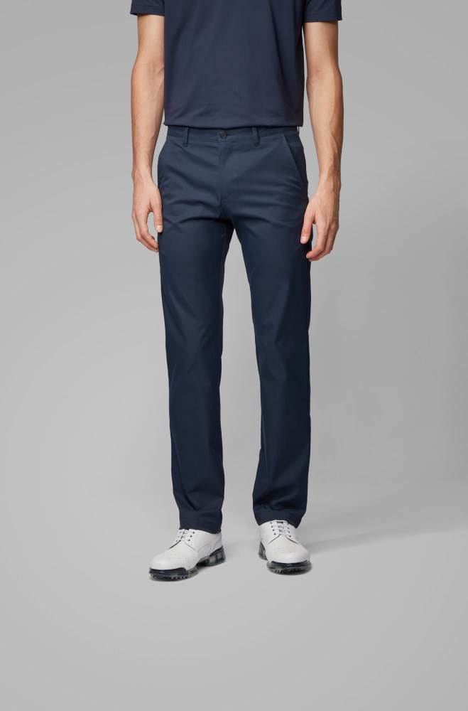 Hugo Boss Slim-fit trousers Mørke Blå | ZQoSuw33