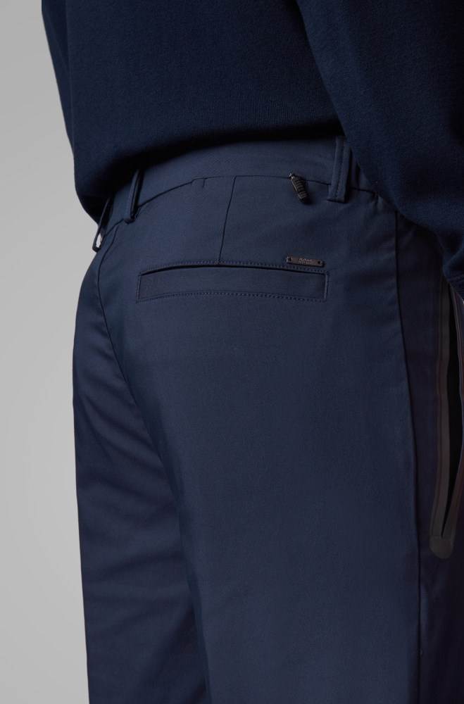 Hugo Boss Slim-fit trousers Mørke Blå | flBGp7ZO