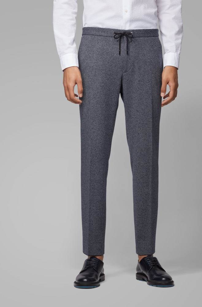 Hugo Boss Slim-fit trousers Mørke Blå | lAlWVCzF