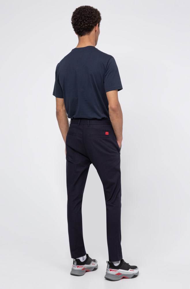 Hugo Boss Slim-fit trousers Mørke Blå | qNG3Unsv