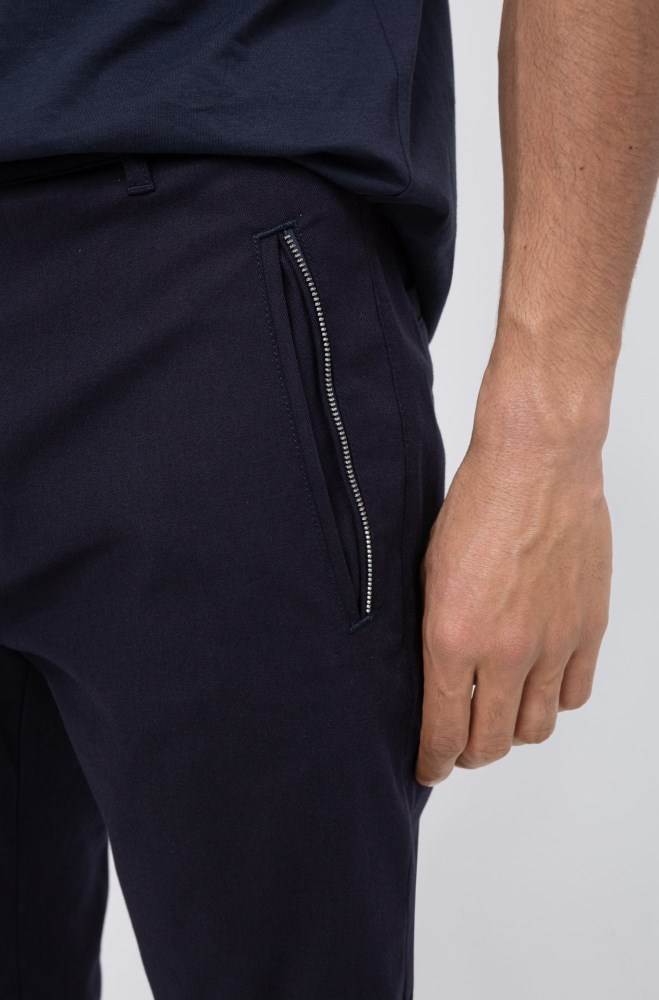 Hugo Boss Slim-fit trousers Mørke Blå | qNG3Unsv