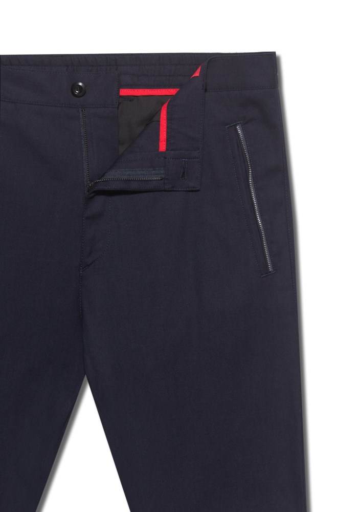 Hugo Boss Slim-fit trousers Mørke Blå | qNG3Unsv