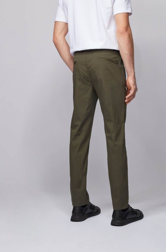 Hugo Boss Slim-fit trousers Mørke Grønn | SNdCnONc