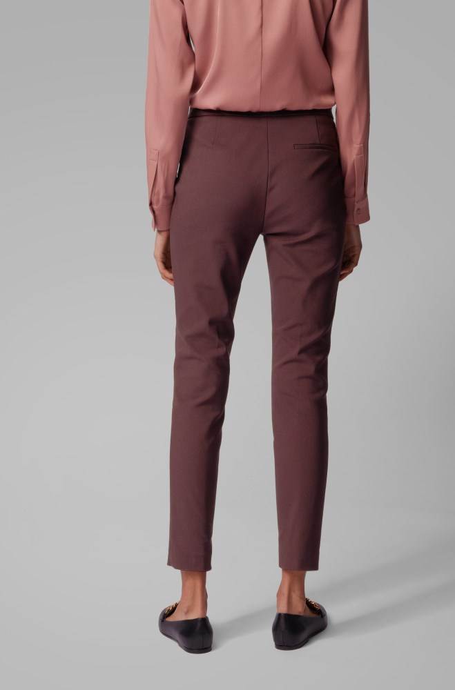 Hugo Boss Slim-fit trousers Mørke Rød | 0wbgYE9X