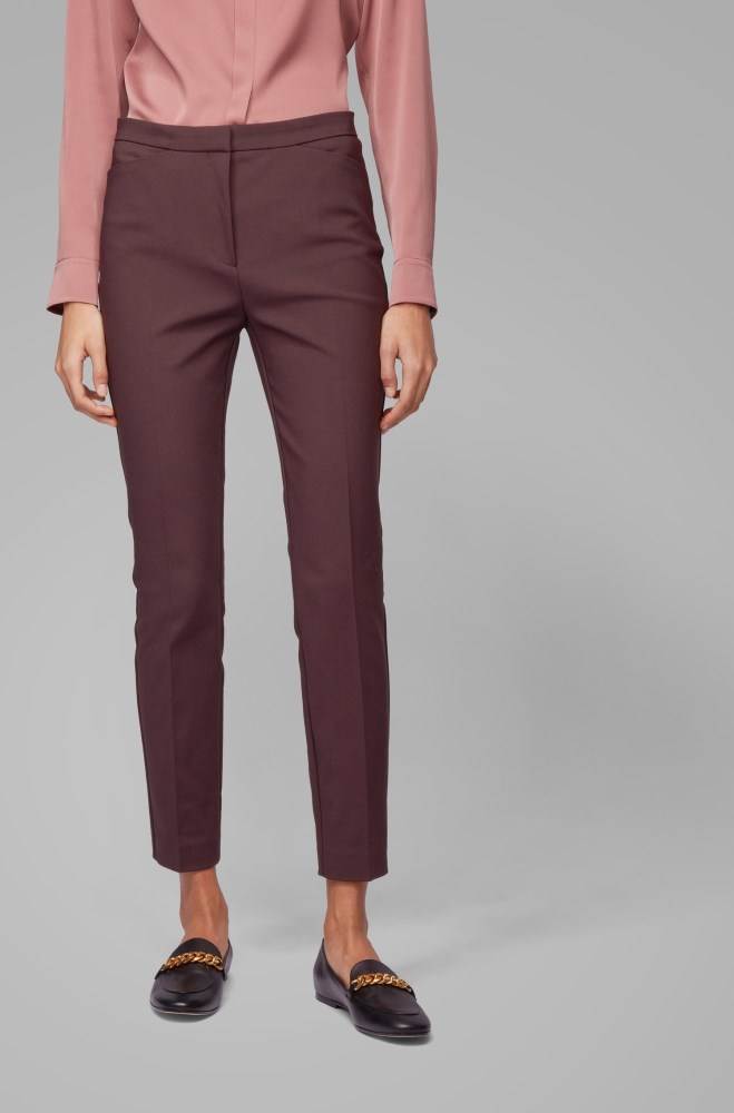 Hugo Boss Slim-fit trousers Mørke Rød | 0wbgYE9X