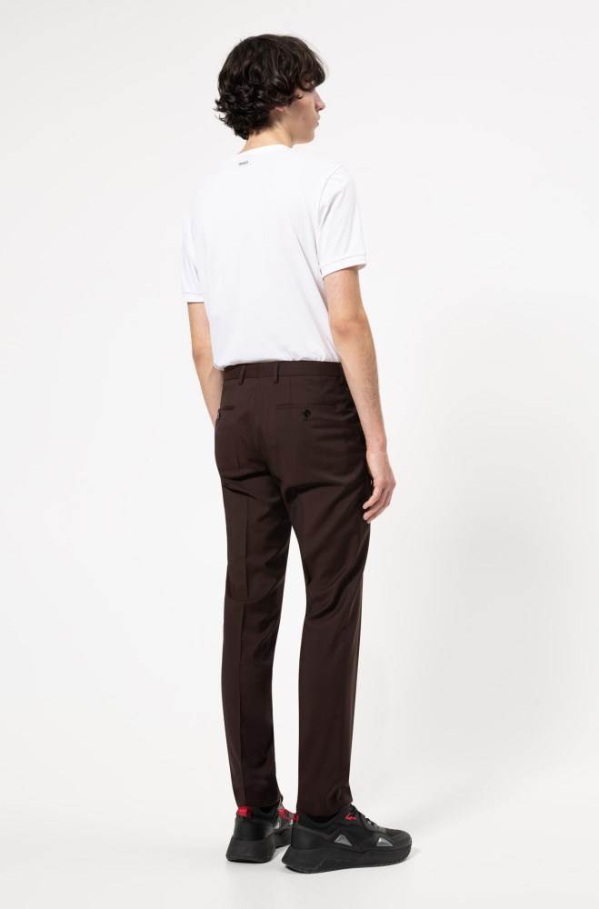 Hugo Boss Slim-fit trousers Mørke Rød | 1K3Qsr2B