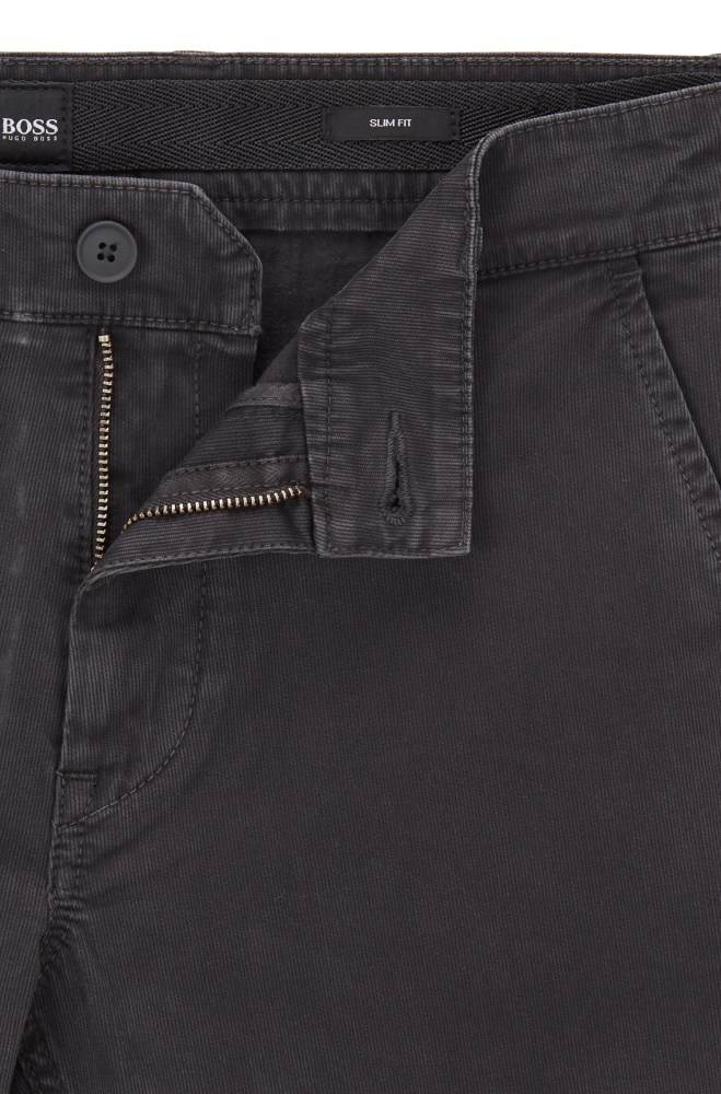 Hugo Boss Slim-fit trousers Svarte | CYxsw8Ki