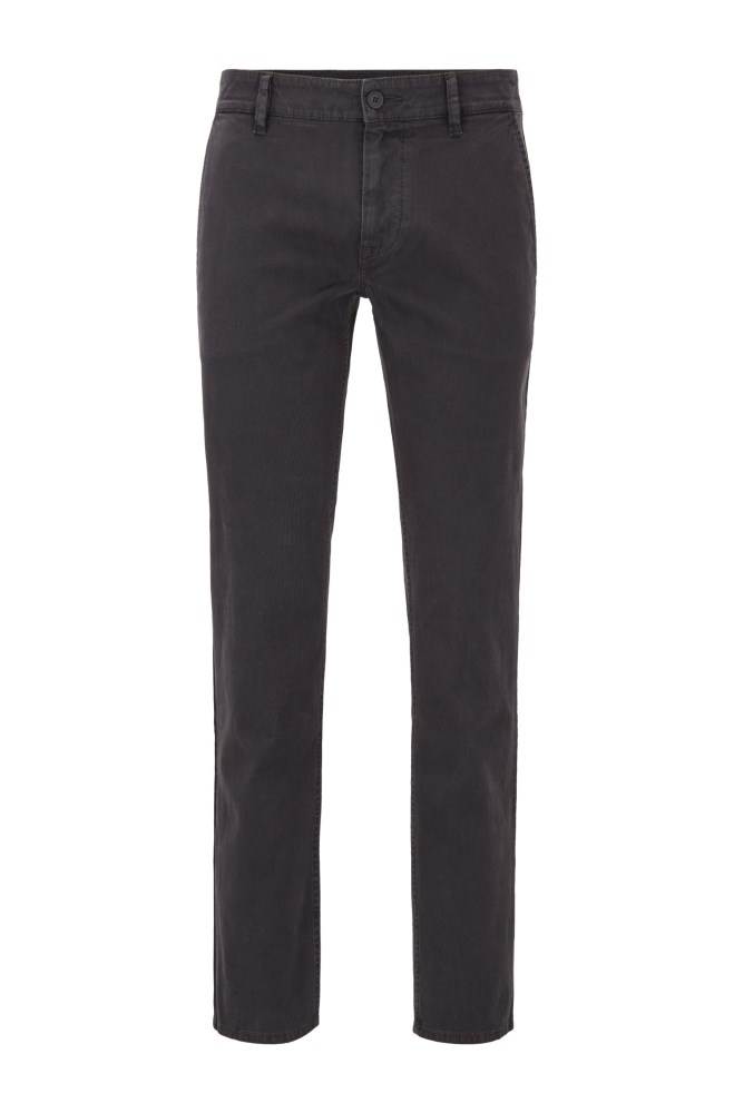 Hugo Boss Slim-fit trousers Svarte | CYxsw8Ki