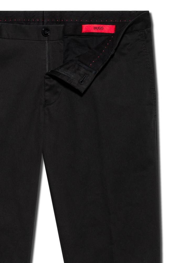 Hugo Boss Slim-fit trousers Svarte | HGdITZNI