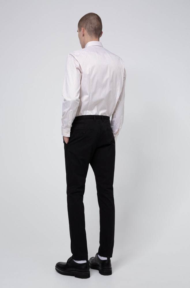 Hugo Boss Slim-fit trousers Svarte | Jez4FFfx